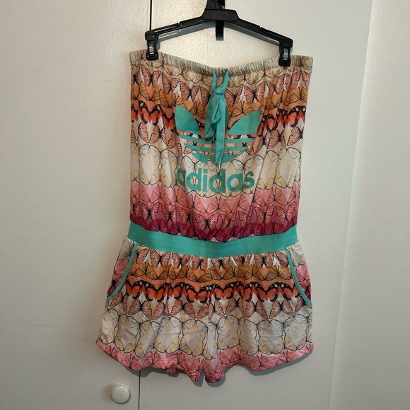 Adidas Colorful Women's Romper with Teal Logo - Picture 1 of 5